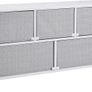 Basics Extra Wide Fabric 5-Drawer Storage Organizer Unit for Closet, White Image 4