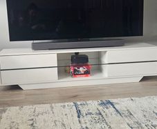 white gloss tv unit
