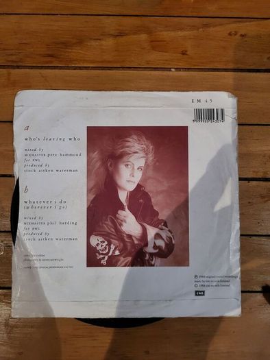Hazell Dean Whos Leaving Who 7 inch Vinyl 1988 EMI EM 45