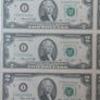 uncut sheet usa 2 dollar Image 3