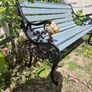 Garden Bench  Lion Design restored seat outside outdoor garden sitting cast iron treated timber decorations, furniture patio  decking, great present ignore flowers pots plants, garden statue chair  swing patio table heater bbq hammock sun outdoor liv Image 2