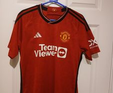 Official Adidas Manchester United 2023/24 Home Shirt - Size M (Slim Fit)