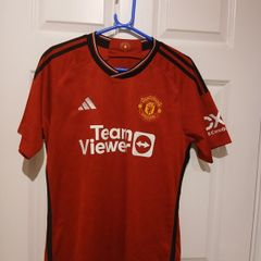 Official Adidas Manchester United 2023/24 Home Shirt - Size M (Slim Fit)