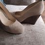 "Clarks" suede wedge shoes Image 3