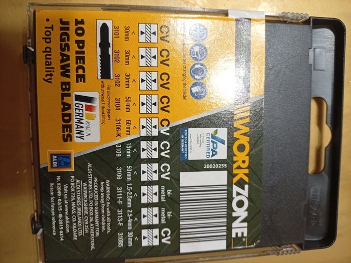 Workzone 10 Piece Jigsaw Blade Set T Shank Universal Fit Brand New
