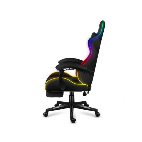 Huzaro Force 47 RGB Mesh Gaming Chair with Footrest - Black