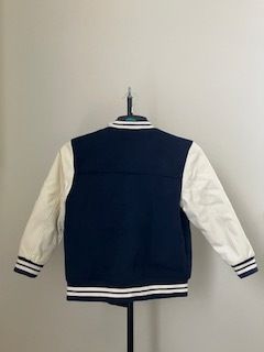 Lindex Kids College Jacket - Navy and Cream - Age 8-9 Years