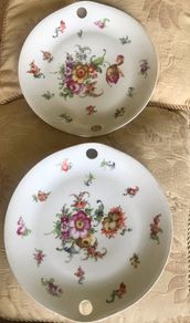 Antique Meissen Hand Painted Plate Set