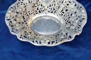 Godinger Silver Plated Pierced Rose Design Basket