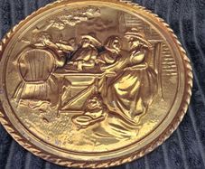 2 Vintage Brass Wall Plaque/plates