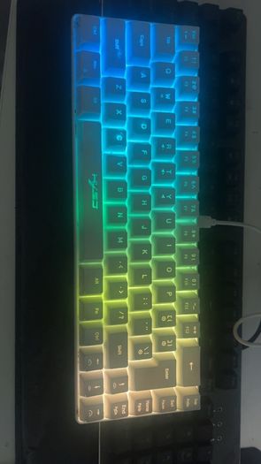 keyboard and mouse for gaming. 2m long wired tecknet mouse with dpi button up to 3600dpi