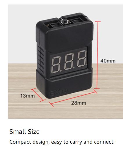 1-8s Lipo Li-ion Battery Voltage Tester Monitor RC Low-Voltage Buzzer