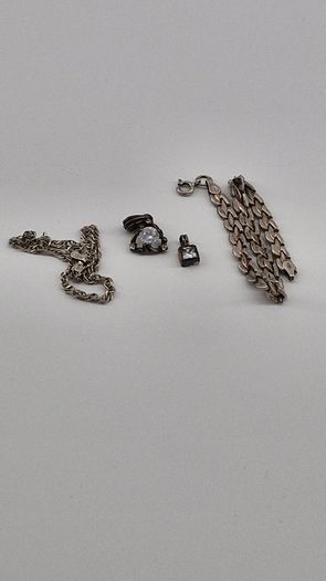 silver vintage 2x bracelets 2x pendants
