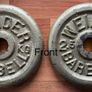 Vintage weider cast iron 1" weight plates Image 3