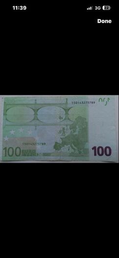 Rare 100 euro T Duisenberg banknotes 2002