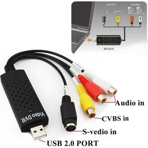 NEW VHS to DVD Converter adapter USB 2.0 to 3 RCA Video TV DVD VHS Capture Phone