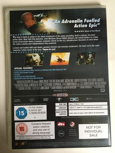 Die Hard 1-4 Collection [1988-1995] Bruce Willis [4xMovie DVDs]
