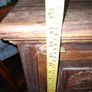 Beautiful Old Press with door and Twin Floral Carved Panels, rectangular top and plinth base, Image 8