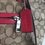 Coach Prairie Satchel Bag 36311 Brown Khaki Red Image 3