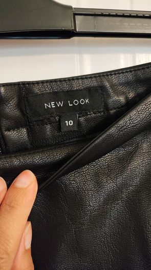 New Look black faux leather skirt, size 10