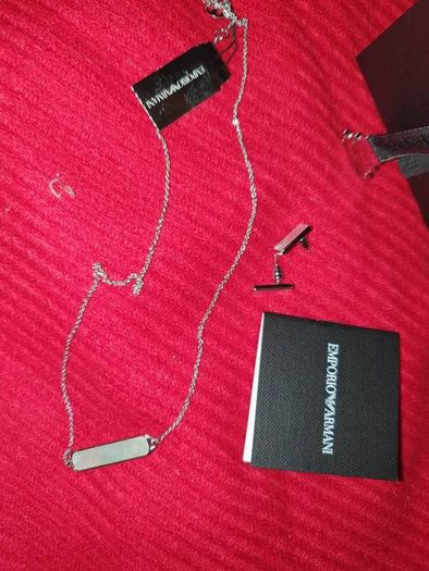 silver armani Jewellery Set