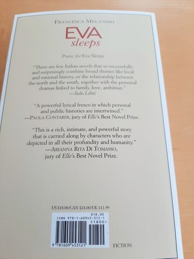 Eva Sleeps (signed Italian novel)