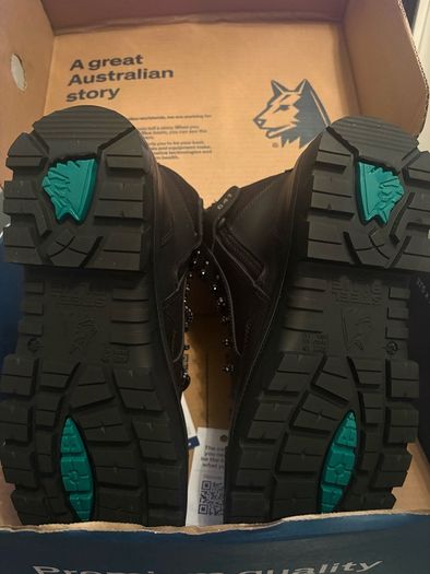 Black Steel Blue Safety Boots