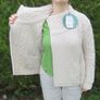 NEW with tage Merino Wool Irish Aran Side Zip Cardigan Image 6