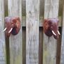 Vintage Handcarved Elephant Plaques Image 6