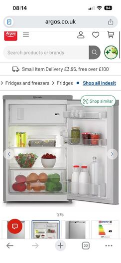 Indesit under counter fridge with freezer drawer