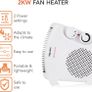 Thermo Fan Heater with 2 Heat Settings and Overheat Protection Image 2