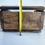 Vintage wooden box magazine holder Elephants relievo sculpture animals Image 9
