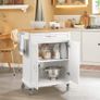 Kitchen Cabinet Kitchen Storage Trolley Cart Kitchen Cabinet Kitchen Storage Trolley Cart with Bamboo Worktop Image 3
