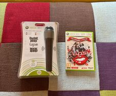 Xbox 360 Wireless Microphone + Lips Number One Hits Karaoke game