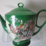 Vintage Chinese Emerald Green Teapot/ Sugar/Jug Deity Kwan Yin 1970s Image 3