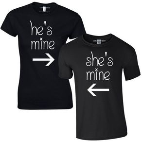 He's Mine And She's Mine Couple T-shirts For Valentines Day Gift Present Idea