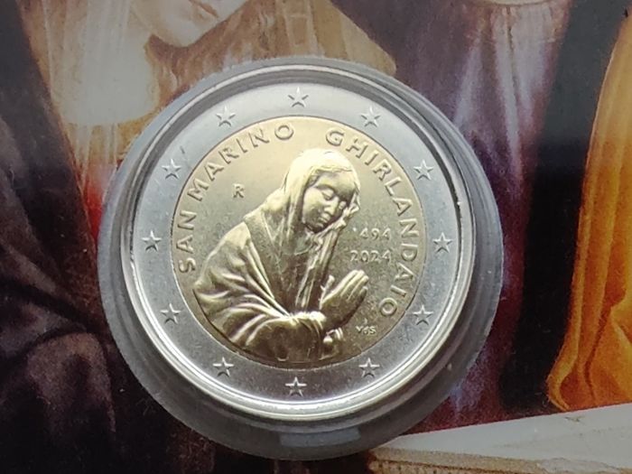 San Marino 2 Euro Base Metals Brilliant Uncirculated Coin 2024 - Ghirlandaio