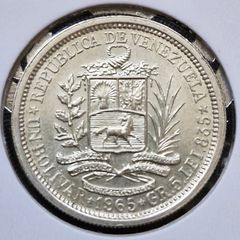 1965 Venezuela 1 Bolivar Silver coin
