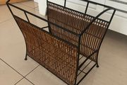 Iron and Bamboo Magazine Rack