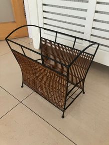 Iron and Bamboo Magazine Rack