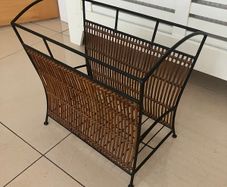 Iron and Bamboo Magazine Rack