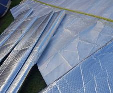 Sheets of Reflective foil.