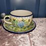 Boleslawiec pottery- cups and saucers Image 5