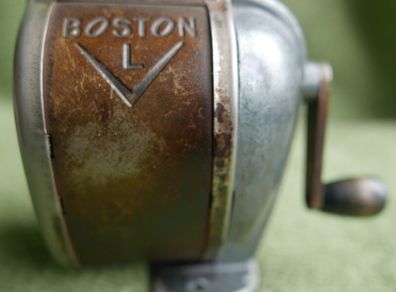 Vintage Boston Metal Manual Table Top Pencil Sharpener