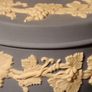 Set of Vintage Wedgwood Blue Jasperware Round Trinket Box and 3 x Small Plates Image 8