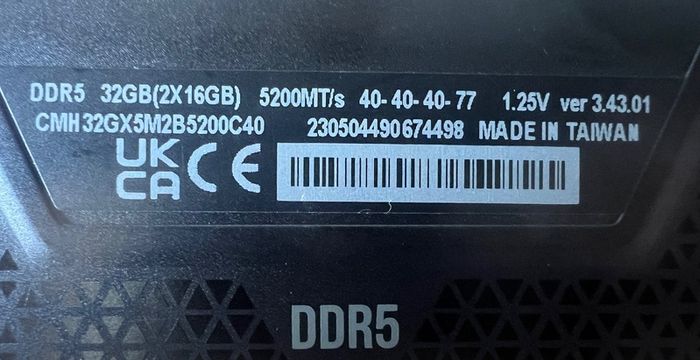 Corsair Vengeance DDR5 RGB 32GB (2x16GB) 5200MT/s
