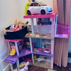 Barbie DreamHouse Dollhouse with lots of Barbie dolls
