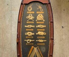 Seafarers Rowing Marine Maritime Knot Design Type Ornament Antique Vintage Collectors Item