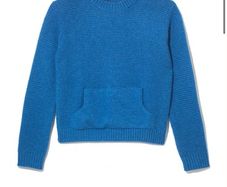 Alex Gore Brown Cornflower blue 100% wool Saturday sweater size small