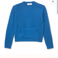 Alex Gore Brown Cornflower blue 100% wool Saturday sweater size small
